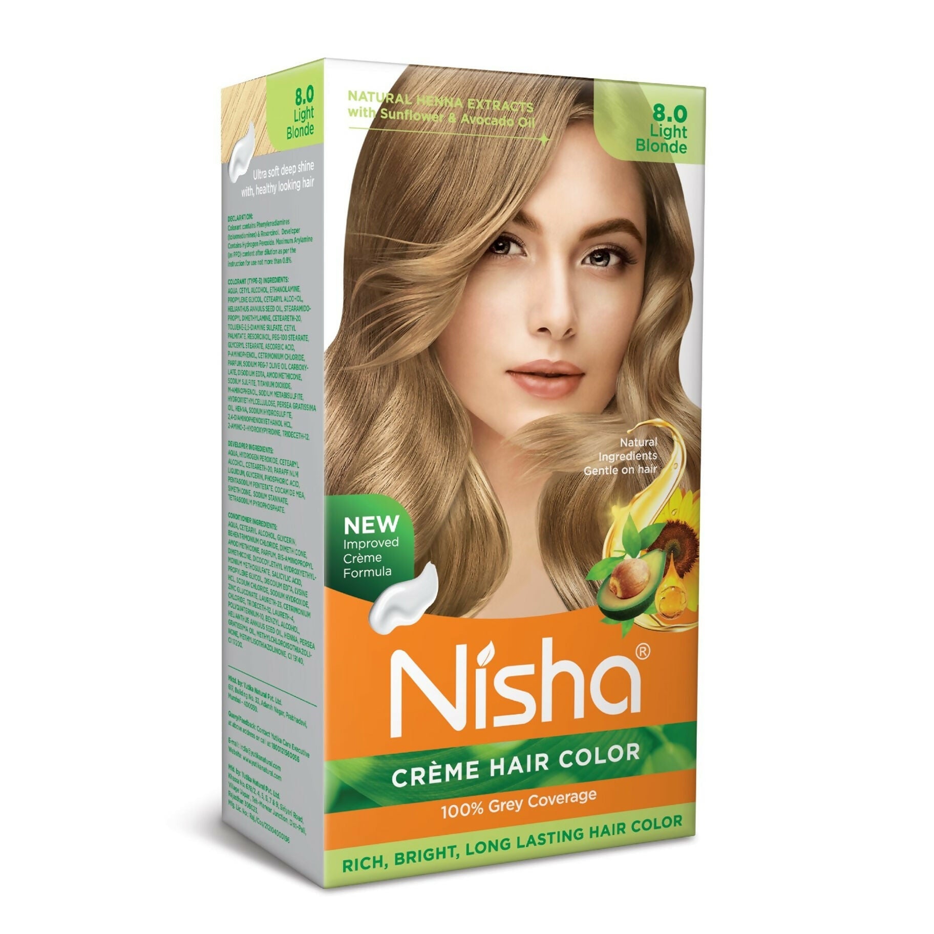 Nisha Creme Hair Color for Women - Light Blonde