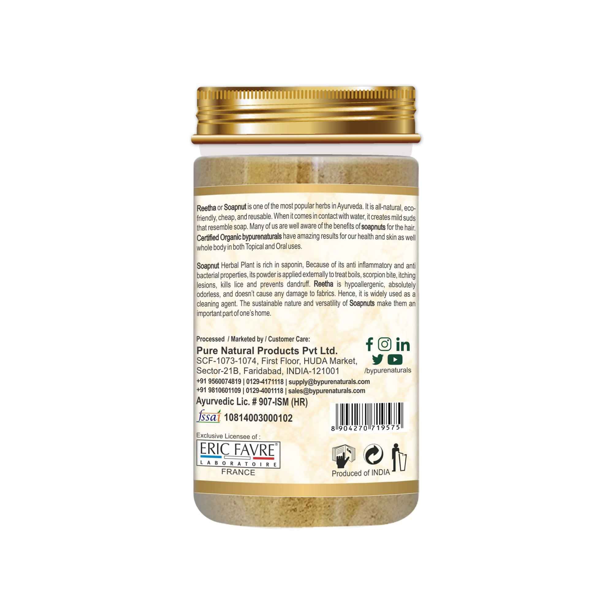 byPureNaturals Organic Reetha Powder
