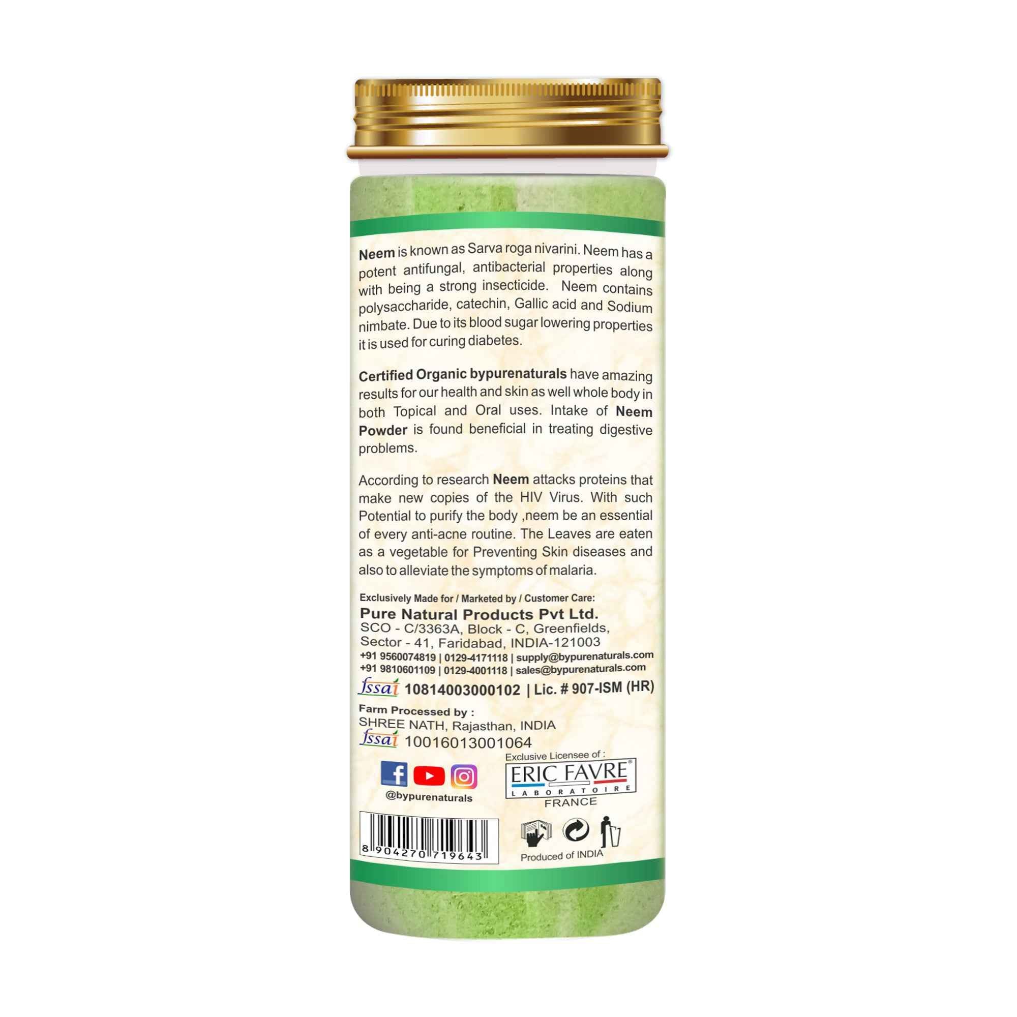 byPureNaturals Organic Neem Powder