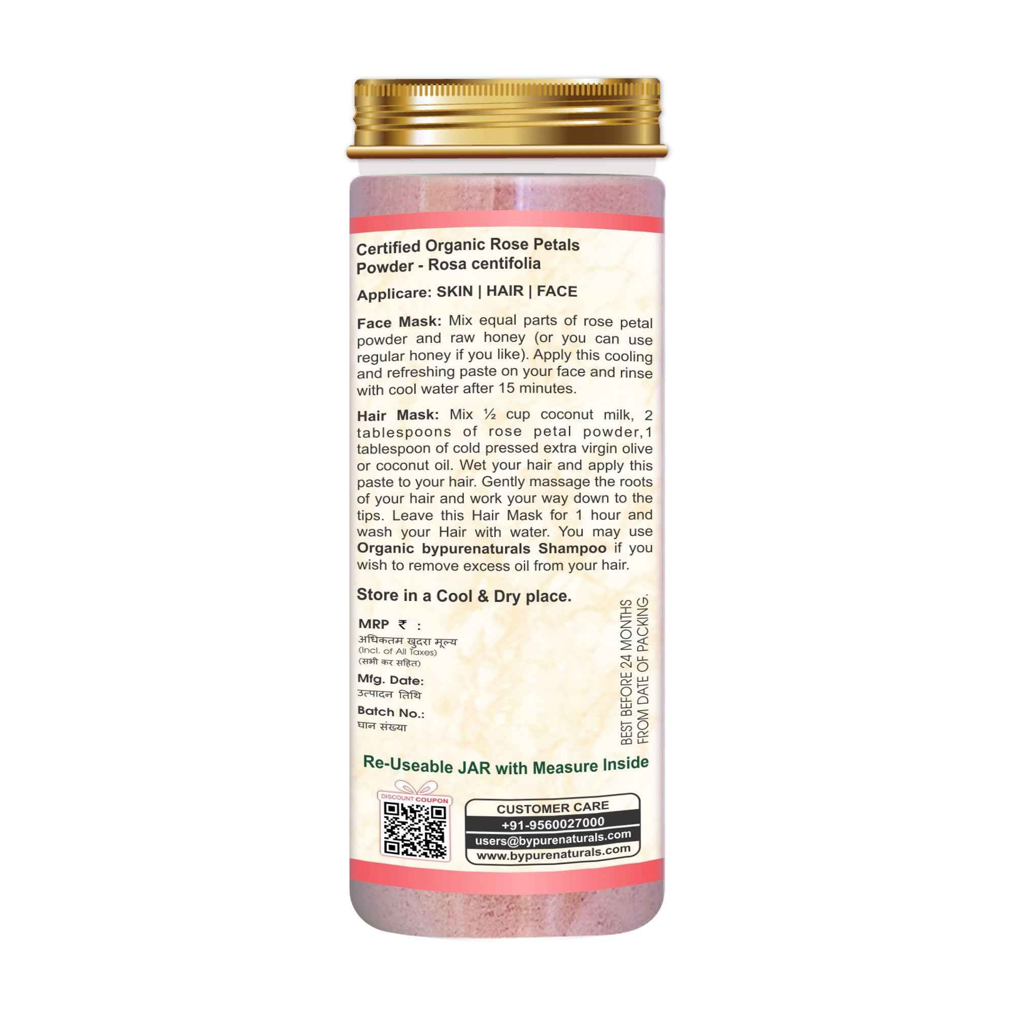 byPureNaturals Organic Rose Petals Powder