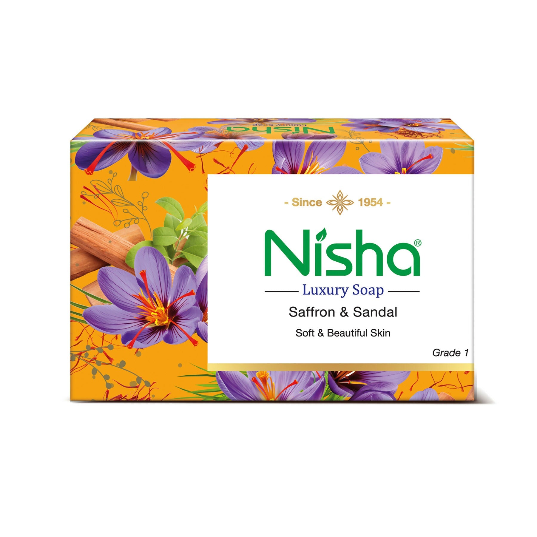 Nisha Soaps for Bath -Saffron & Sandal