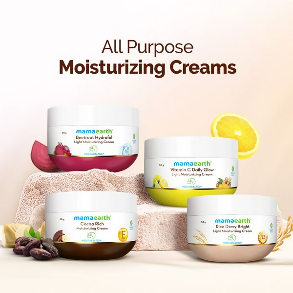 Mamaearth Rice Dewy Bright Light Moisturizing Cream with Rice Water & Niacinamide For Glass-Skin