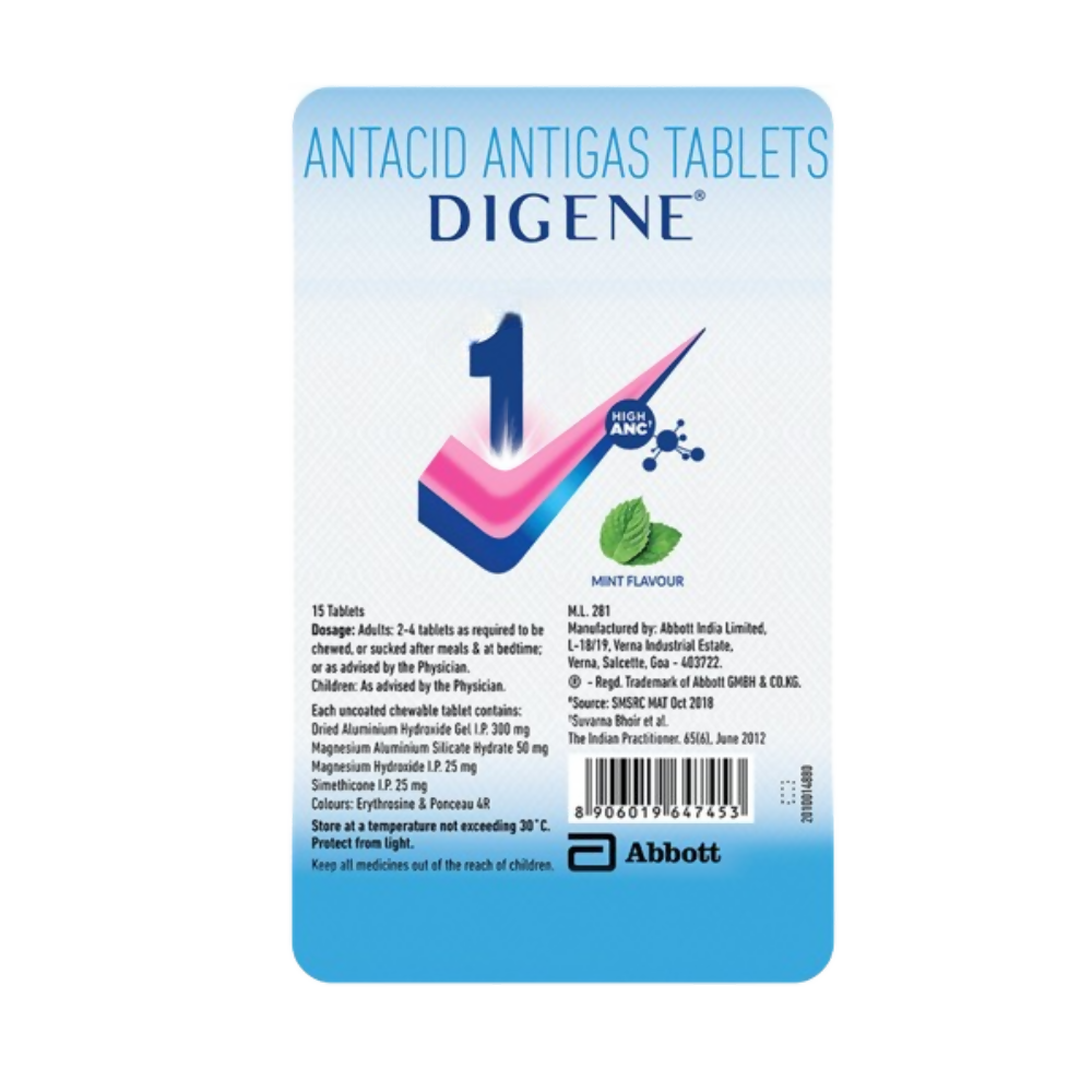 Digene Antacid Antigas Tablets