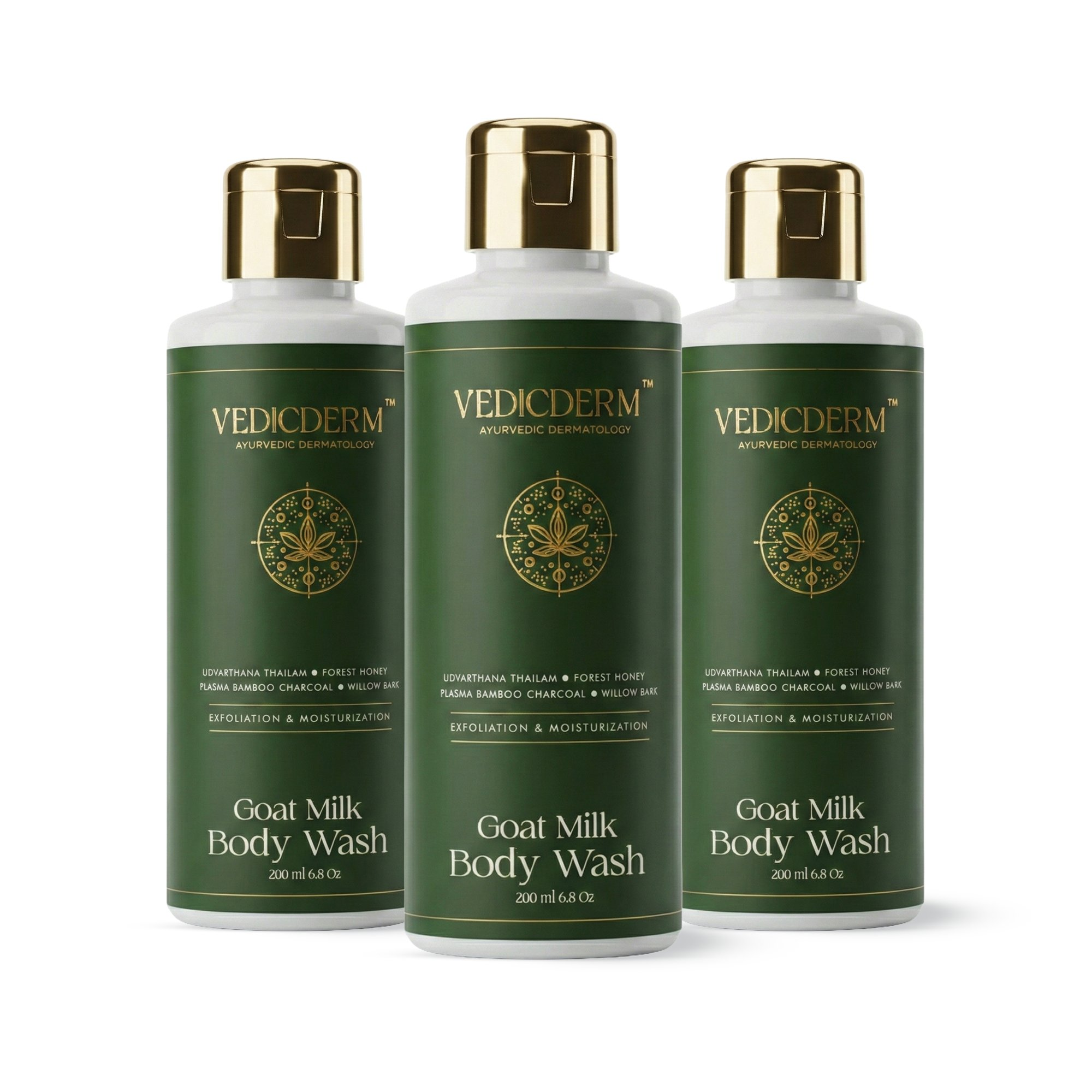 VedicDerm Goat Milk Hydrating Body Wash for Sensitive Skin