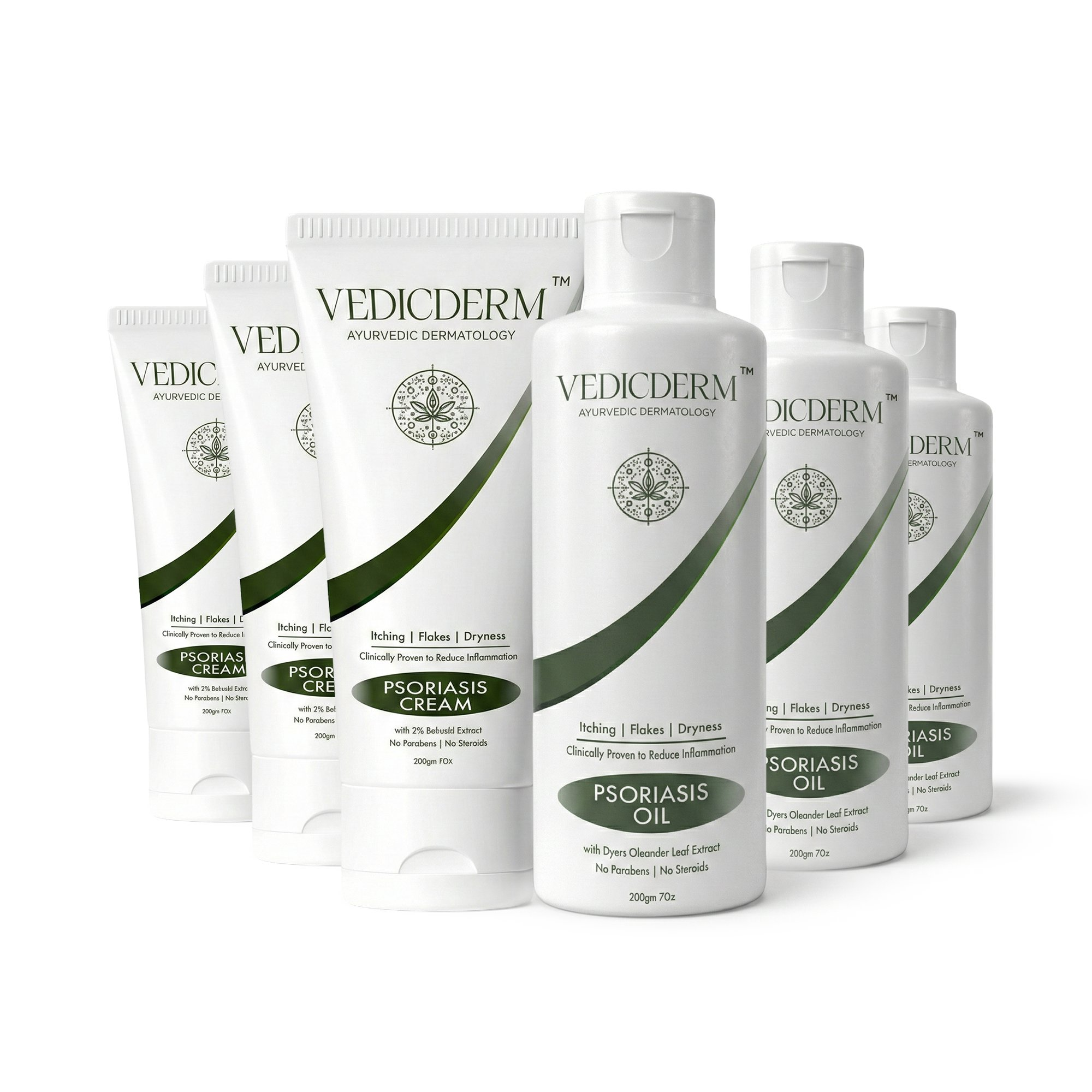 VedicDerm Sensitive Skin Bundle for Psoriasis, Eczema, Atopic Dermatitis