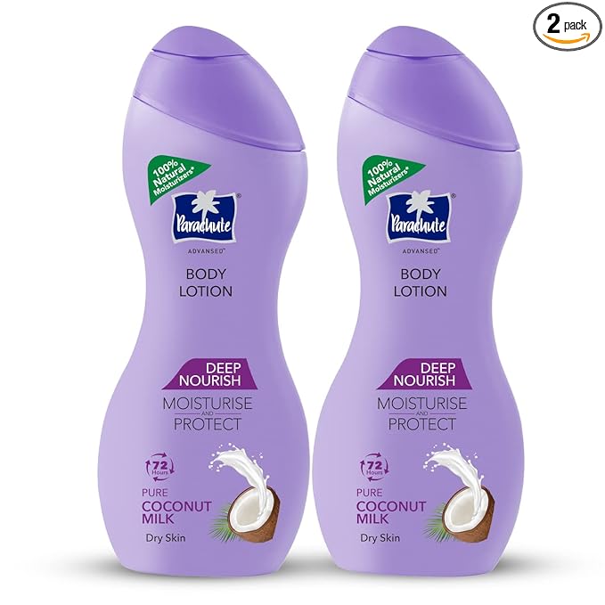 Parachute Advansed Deep Nourish Body Lotion for Women & Men, Dry Skin, 250ml (Pack of 2)