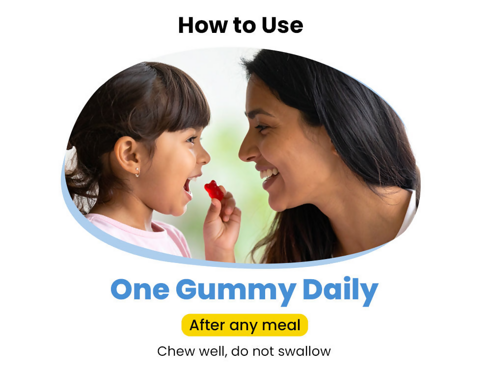 Little Joys Calcium & Vitamin D Gummies For Kids (2+ years) With Strawberry Flavour