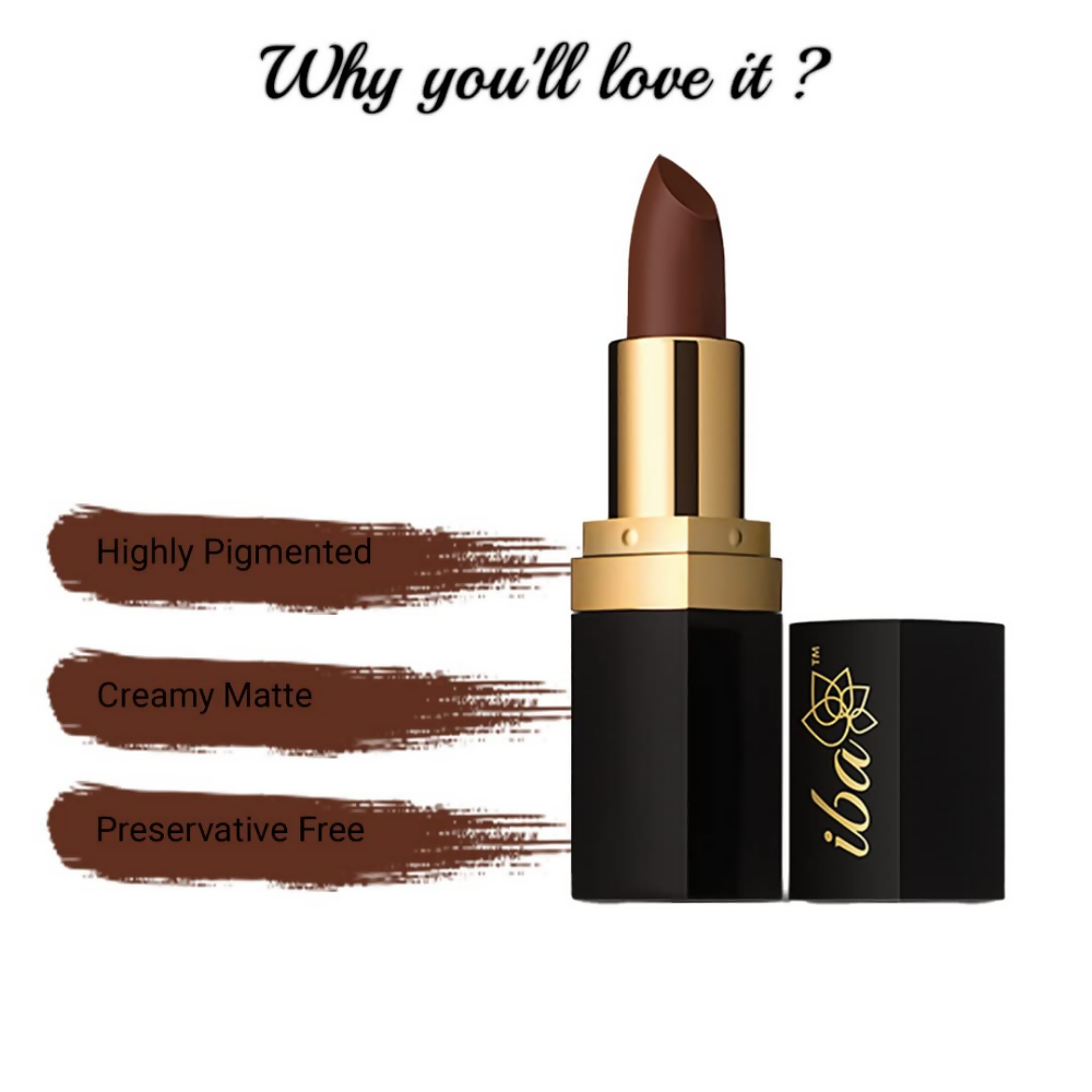 Iba Long Stay Matte Lipstick - M03 Toffee Brown