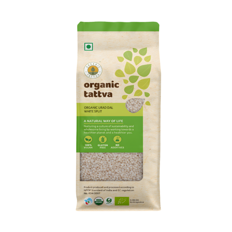 Organic Tattva Organic White Split Urad Dal 4lb