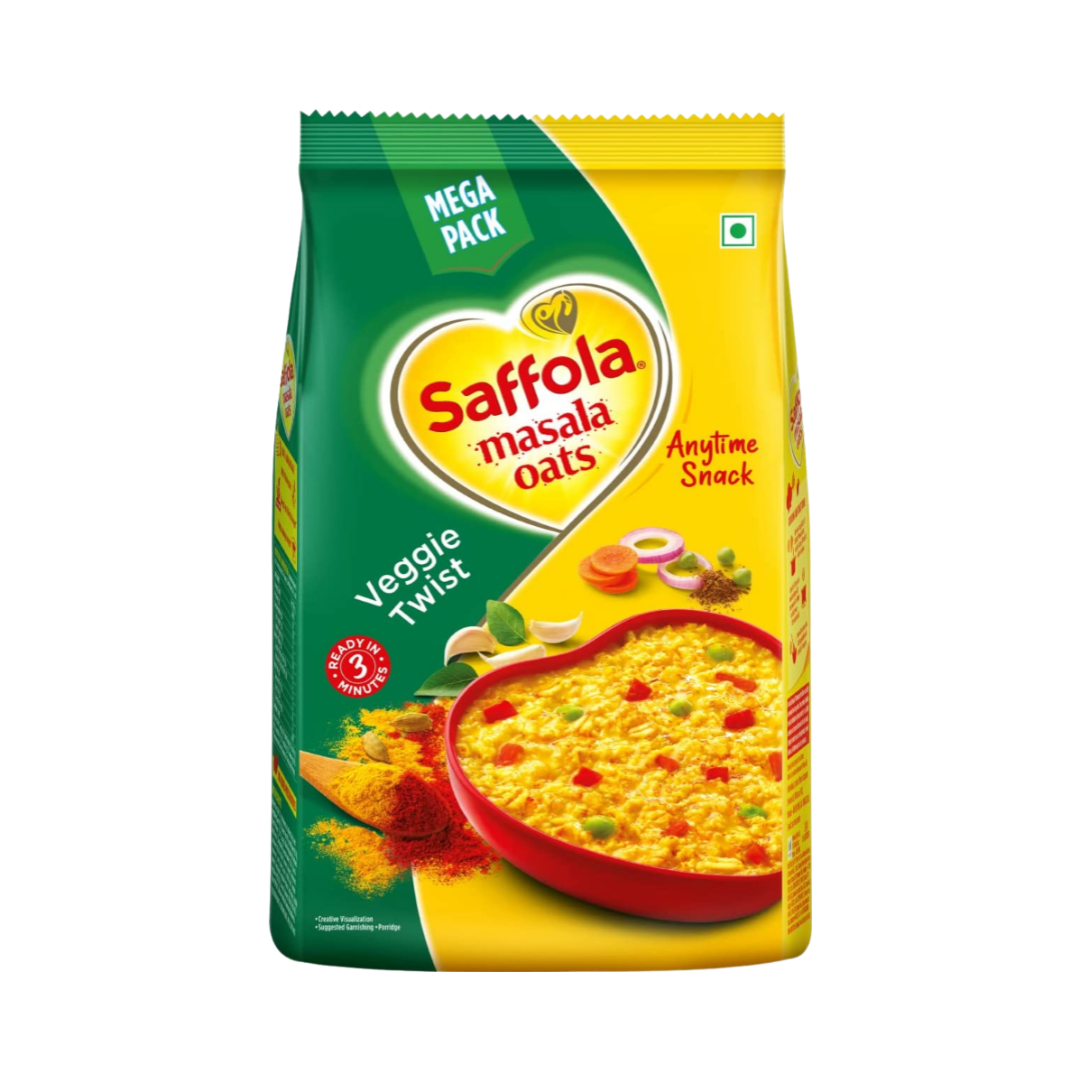 Saffola Masala Oats Veggie Twist 500g
