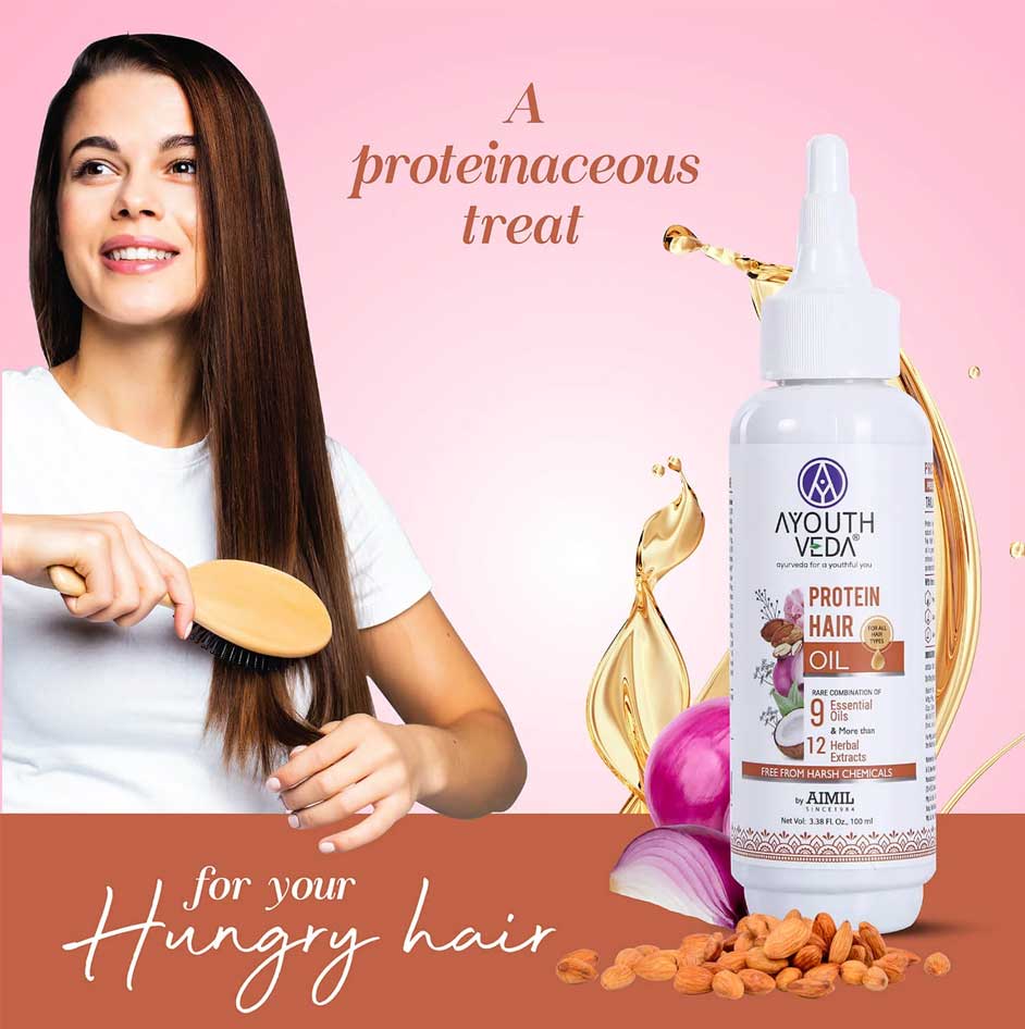 Ayouthveda Protein Hair Oil With Bhringraj and Coffee Beans