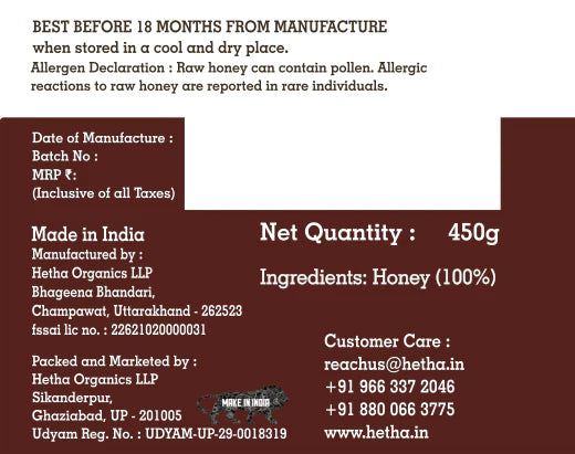 Himalayan Wild Forest Raw Honey - NMR Passed | Unprocessed | Unpasteurized