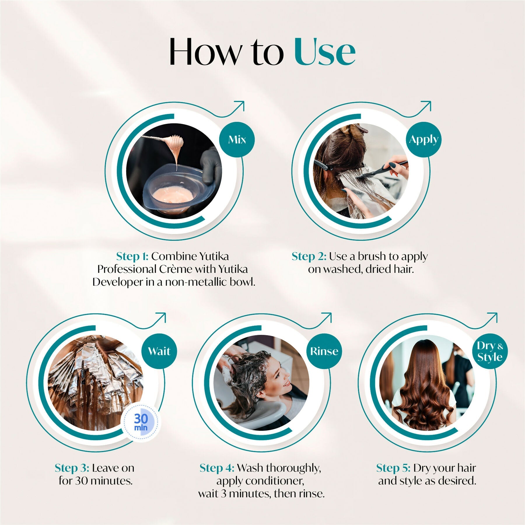 Yuthika Professional Creme Hair Colour - Brown