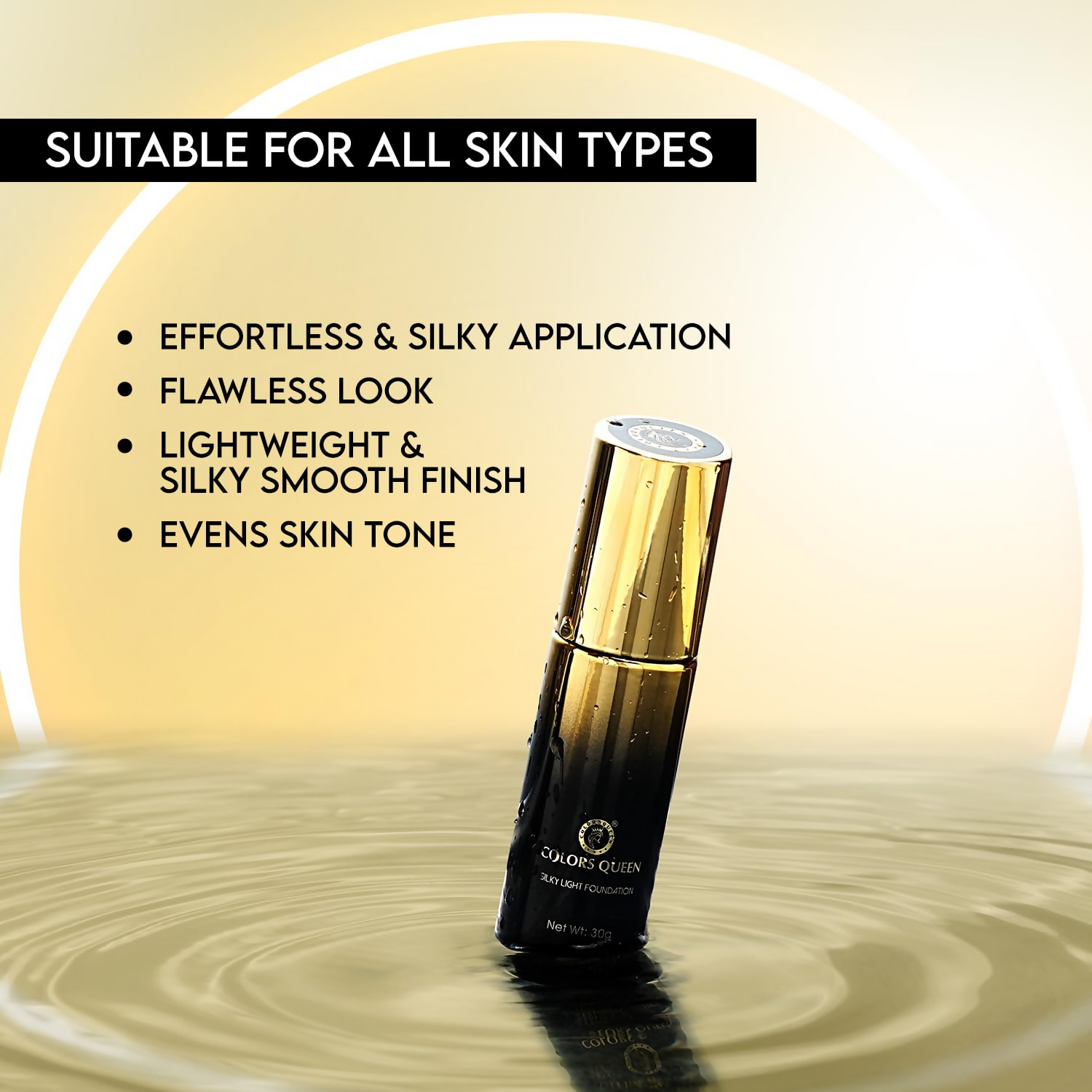 Colors Queen Silky Light Foundation - 01 White Ivory