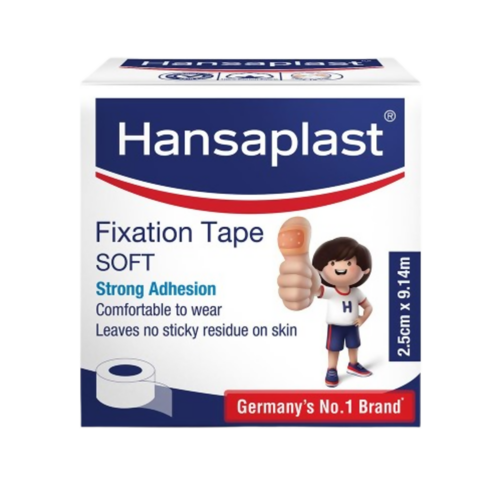 Hansaplast Soft Fixation Tape for Wound Dressing - 2.5cm X 9mtr (12 Count (Pack of 1))