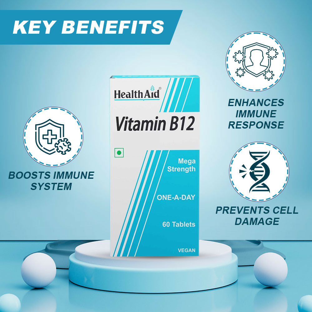 HealthAid Vitamin B12 1000 mcg Mega Strength Tablets