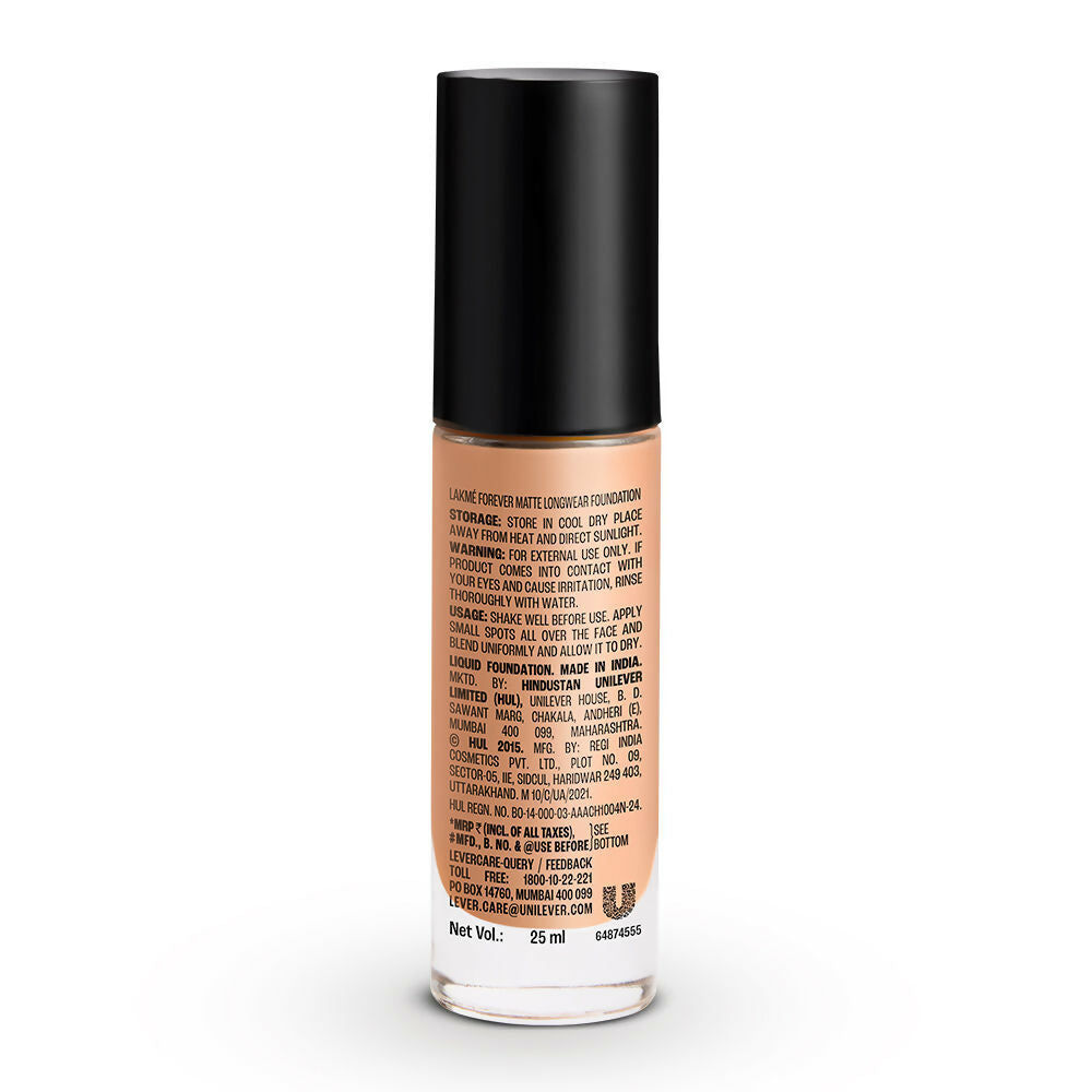 Lakme Forever Matte Longwear Foundation - Natural Coral