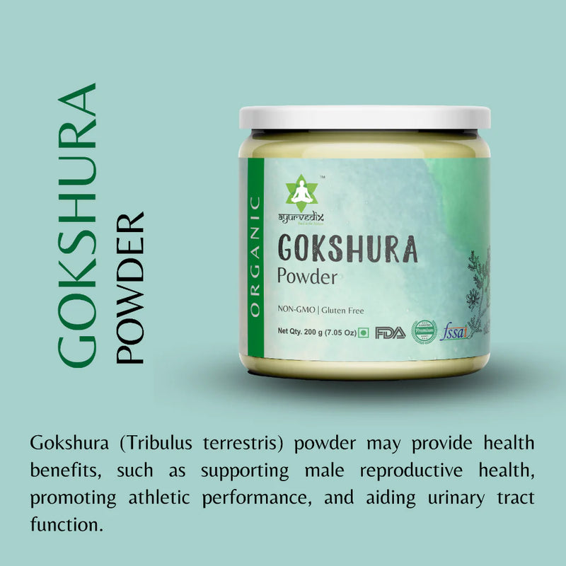 Ayurvedix Organic Gokshura Powder -200 gm