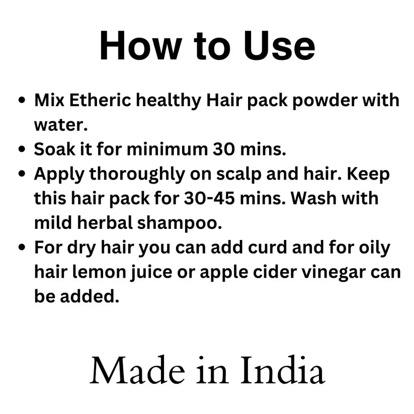 Etheric Healthy Hair Pack – Herbal Hair Growth & Hair Fall Control Treatment