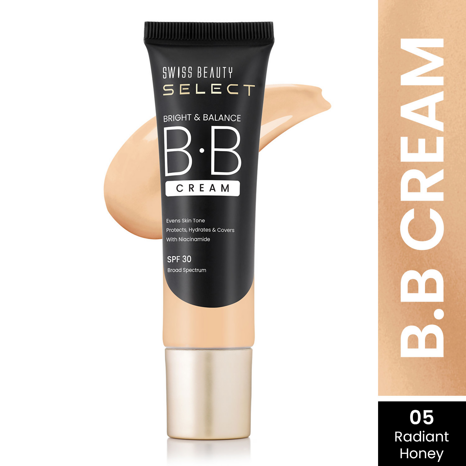 Swiss Beauty Select Bright & Balance BB Cream With Niacinamide - 5 Radiant Honey