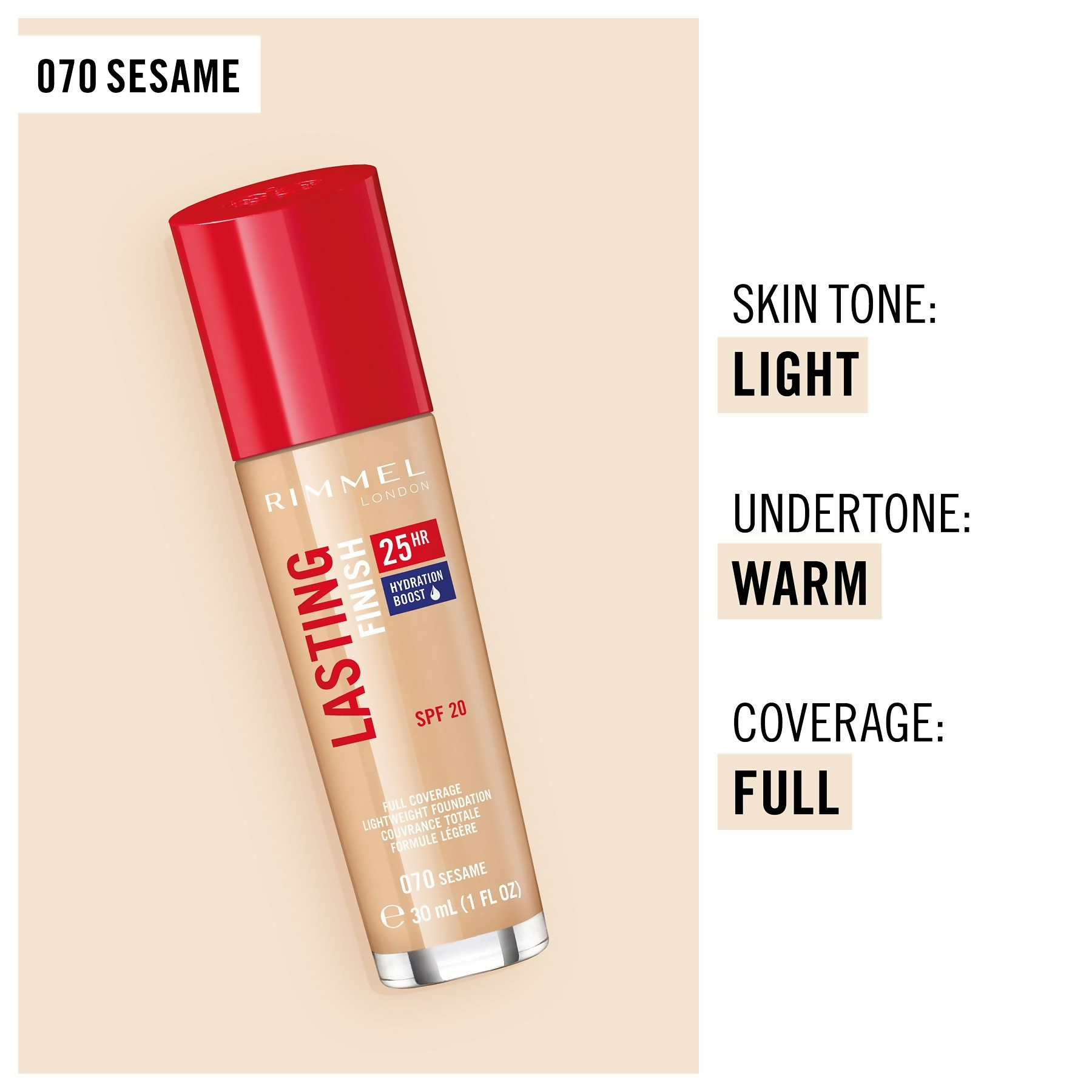 Rimmel London Lasting Finish 25 Hour Foundation SPF 20 - Sesame