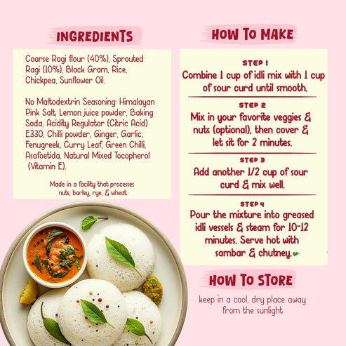 Gladful Sprouted Ragi Instant Idli Mix