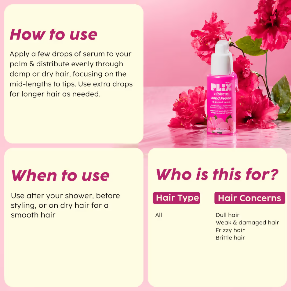 PLIX The Plant Fix Hibiscus Bond Repair 10-In-1 Hair Serum