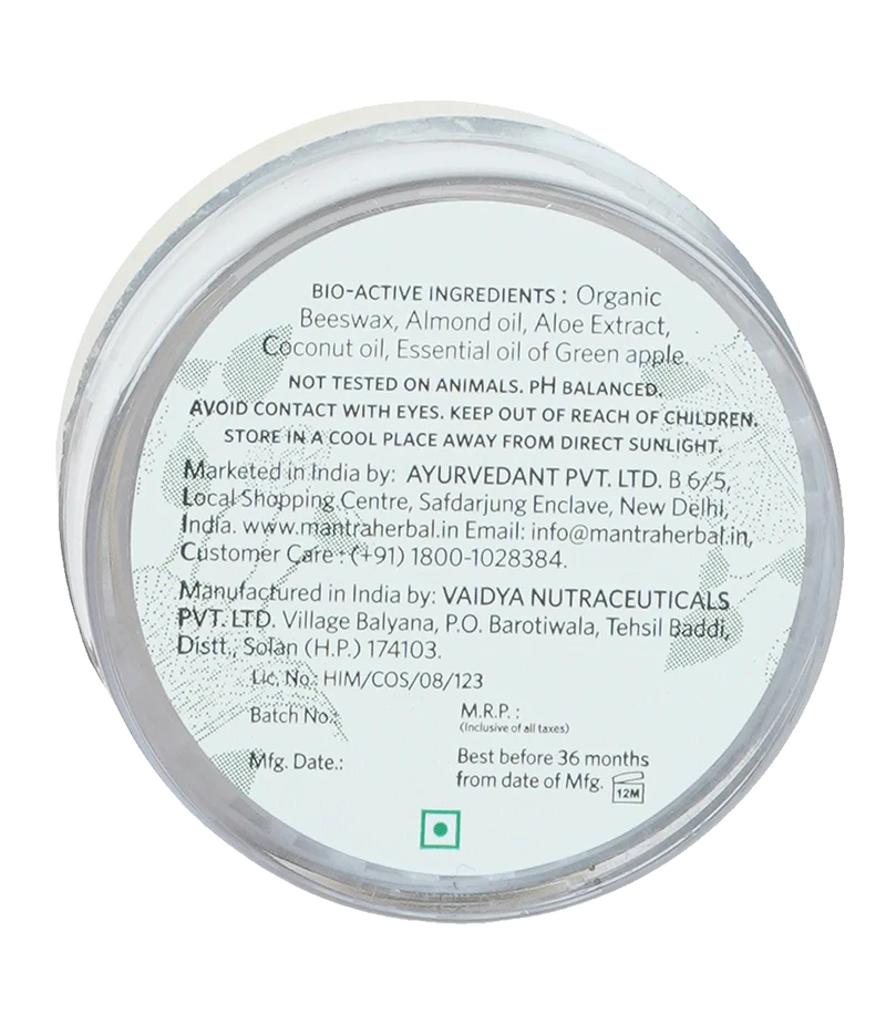 Mantra Regenerative Lip Balm Green Apple, Aloe & Almond