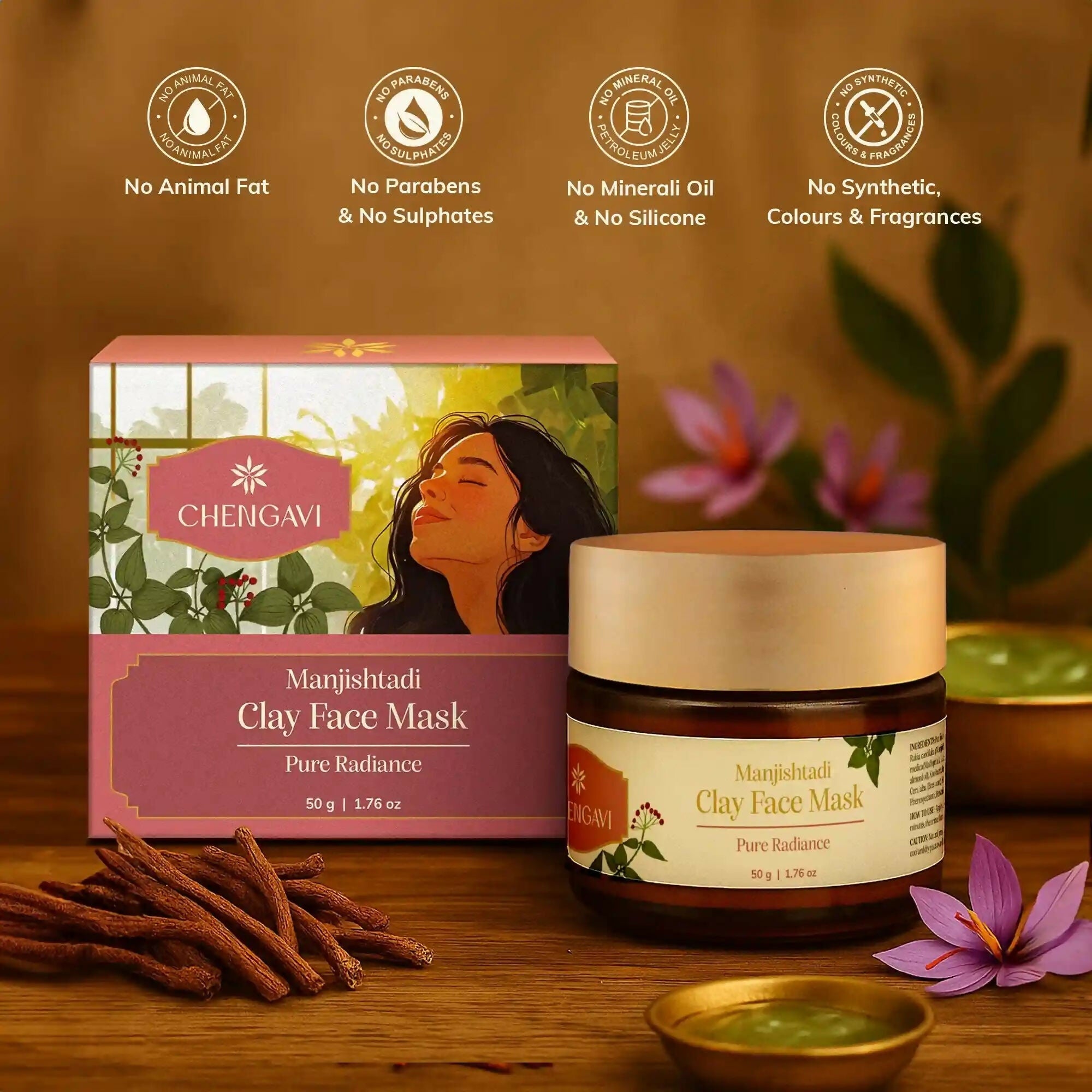 Chengavi Manjishtadi Clay Face Mask