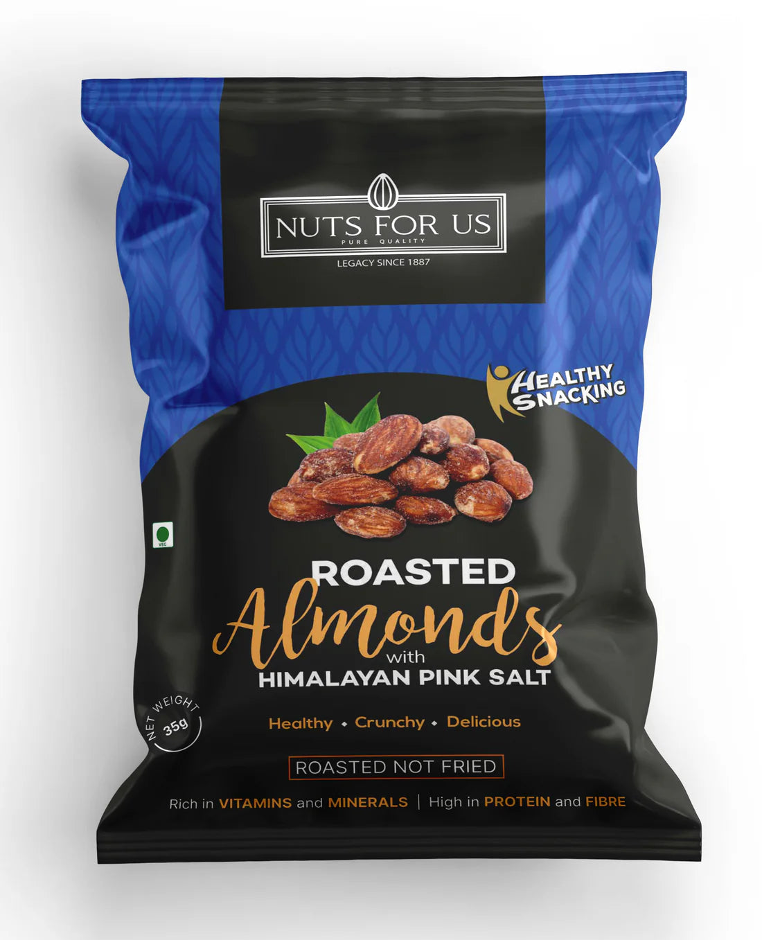 Nuts for us Nuts For Us  Roasted almond with Himalayan pink salt