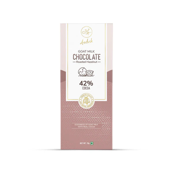 Aadvik Goat Milk Chocolate | Roasted Hazelnut | 70g
