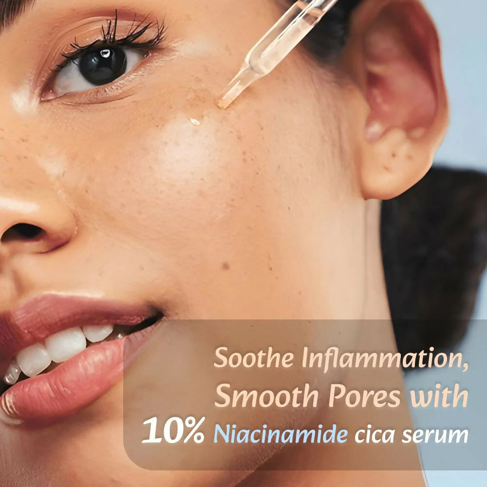 WildOak 10% Niacinamide Alpha Arbutin Cica Face Serum | Reduces Sebum Pigmentation, Evens Skin Tone & Minimises Pores | Skin Brightening & Acne Scar | 30ml