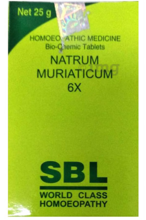 SBL Natrum Muriaticum Biochemic Tablet 6X