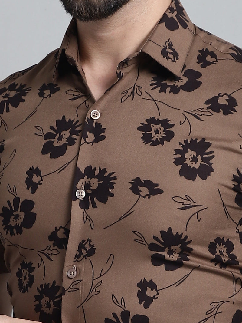 Men's Floral Printed Formal Shirt