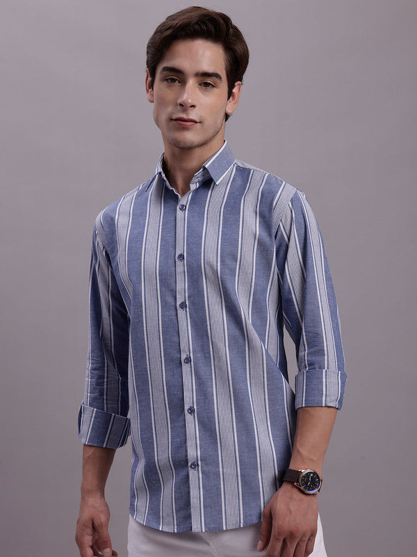 Men's Striped Casual Shirt