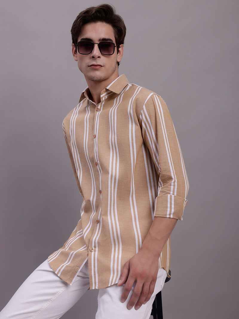 Men's Striped Casual Shirt