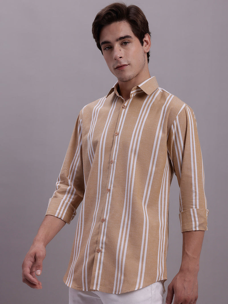 Men's Striped Casual Shirt