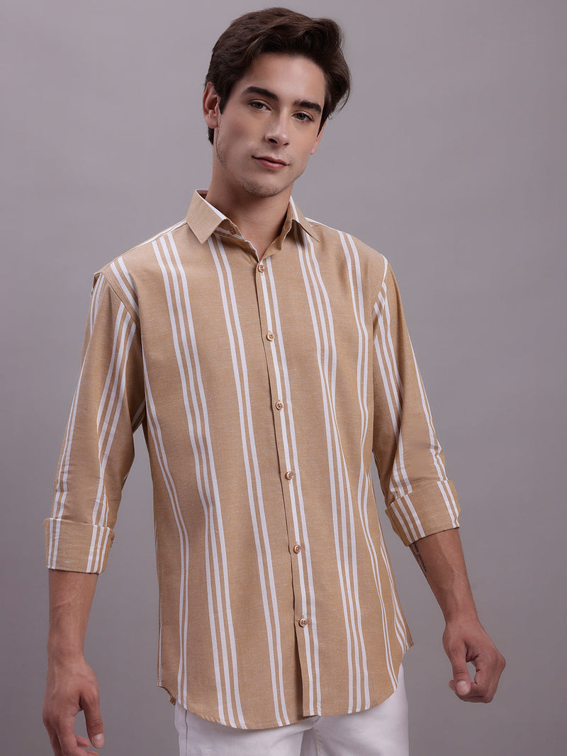 Men's Striped Casual Shirt