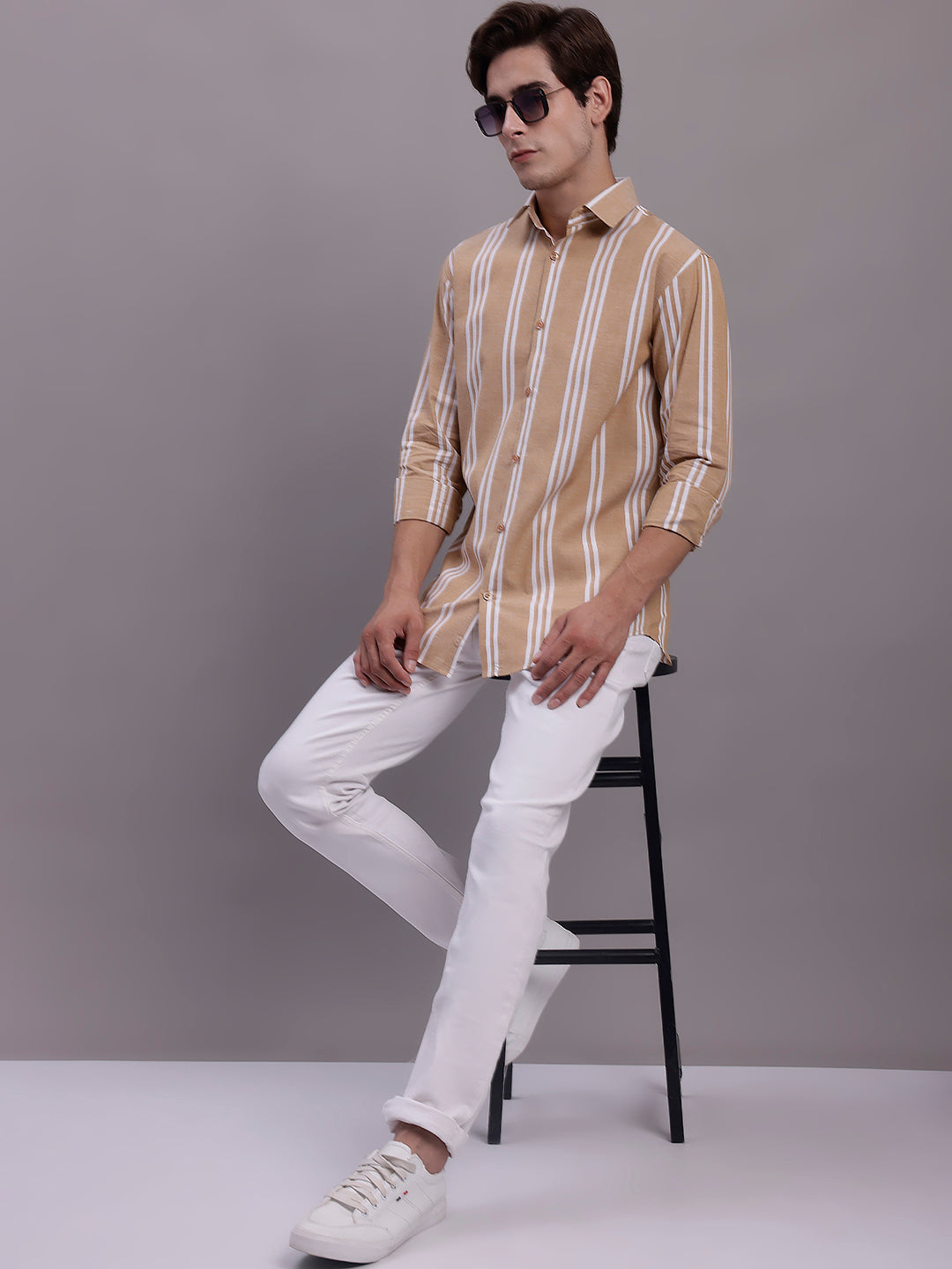 Men's Striped Casual Shirt