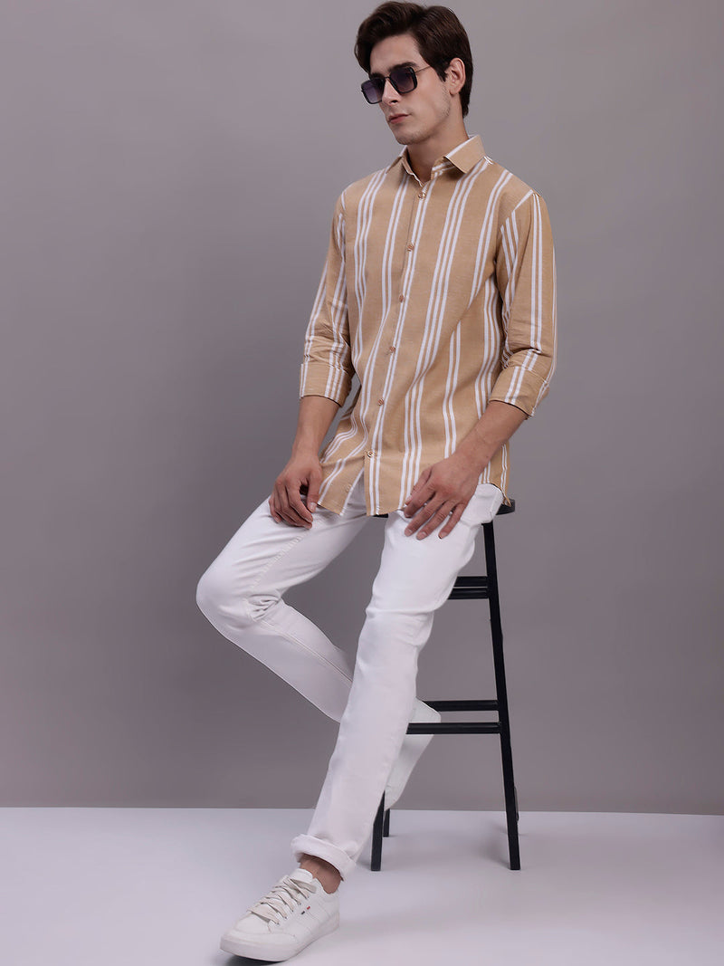 Men's Striped Casual Shirt