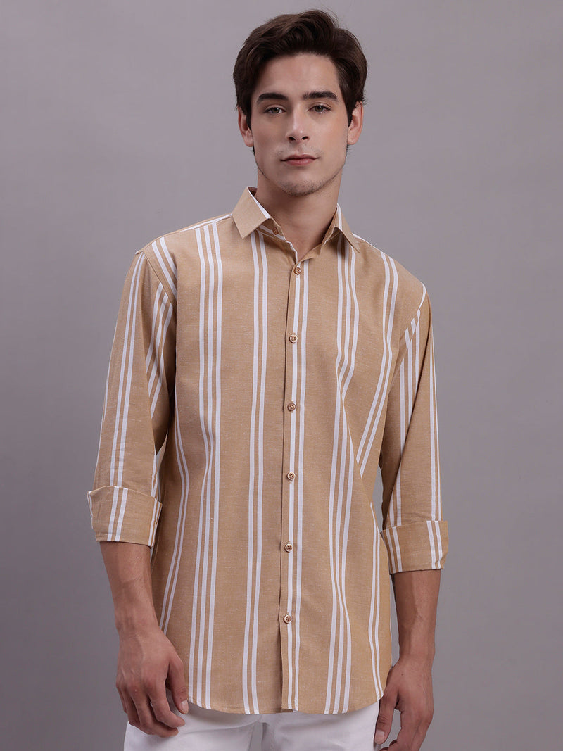 Men's Striped Casual Shirt