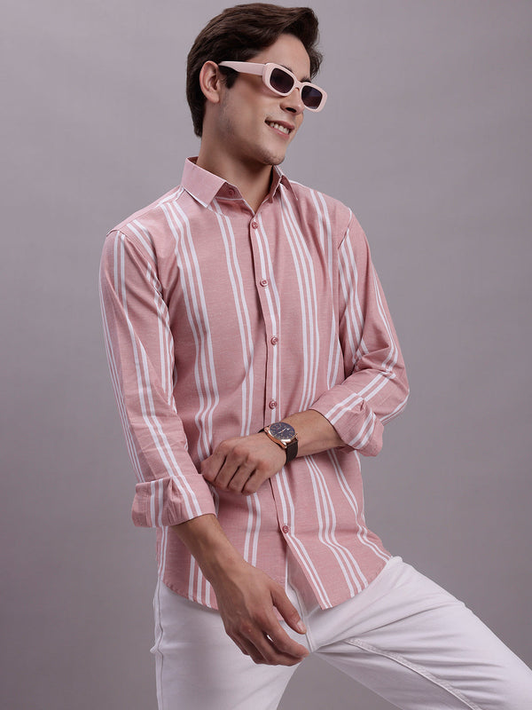 Men's Striped Casual Shirt