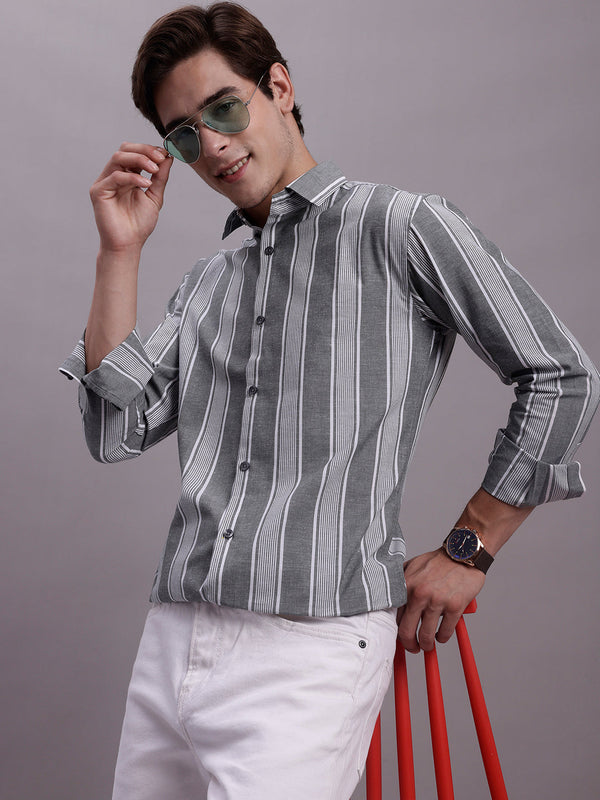 Men's Striped Casual Shirt