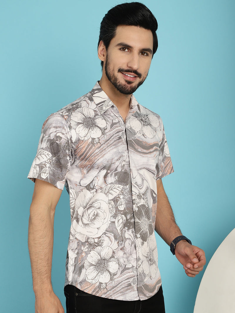 Floral Printed Casual Shirt