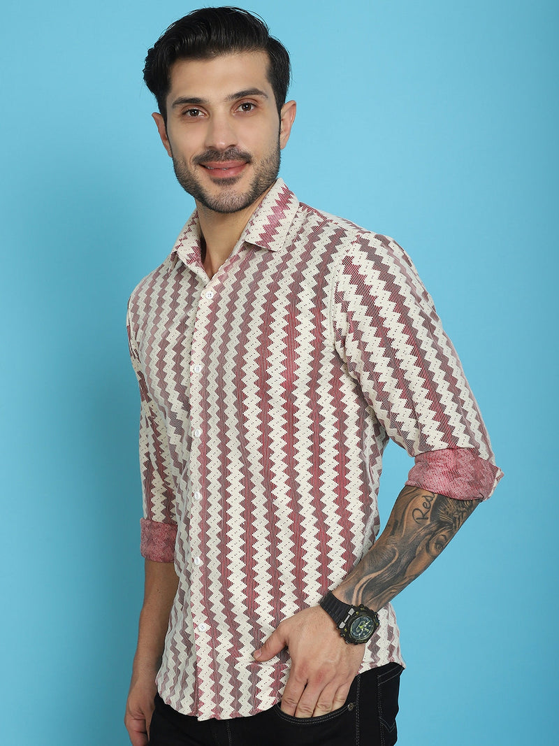 Woven Design  Cotton Shirt for Men