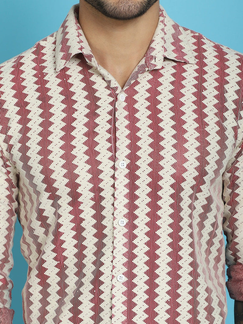 Woven Design  Cotton Shirt for Men