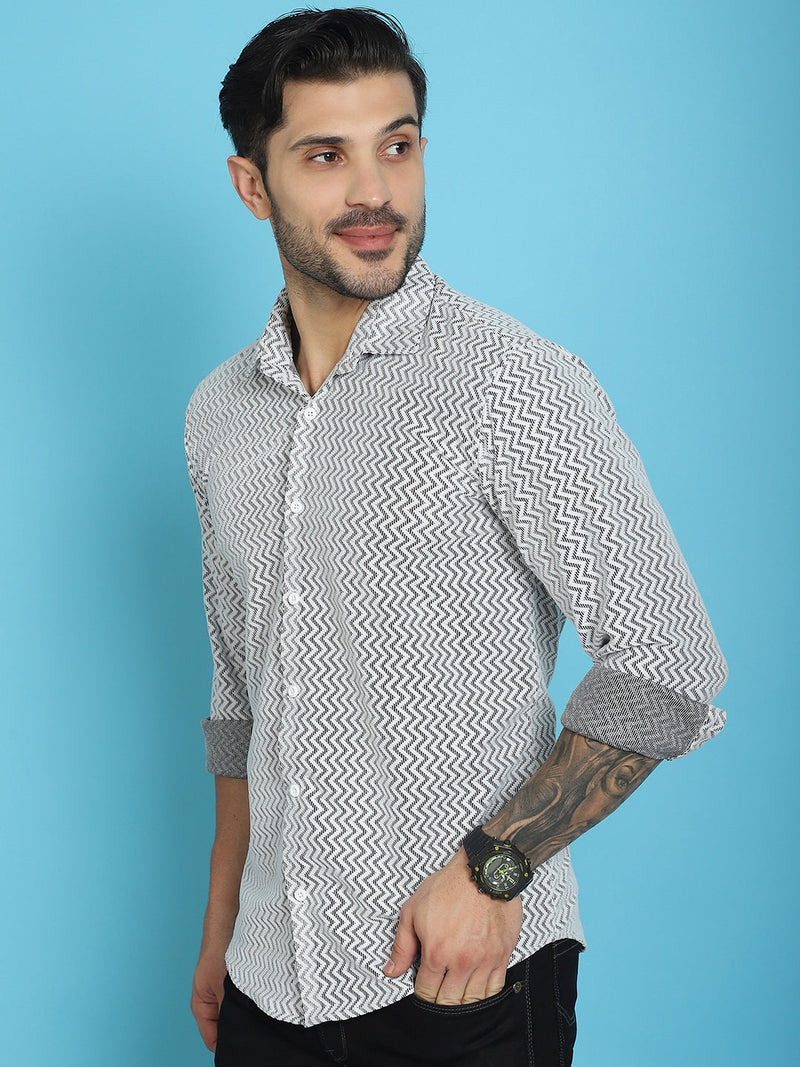 Woven Design  Cotton Shirt for Men