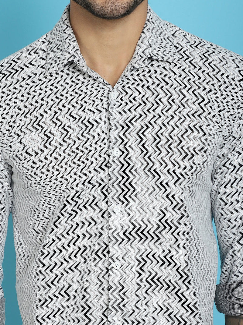 Woven Design  Cotton Shirt for Men