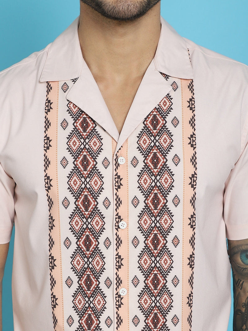 Printed Half Sleeve Lycra Shirt for Men