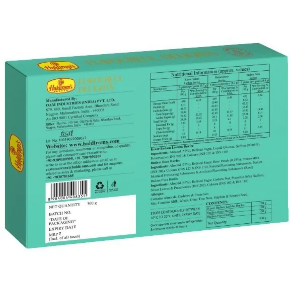 Haldiram's Flavourful Delights Assorted Badam Burfee